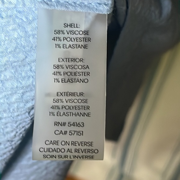 CALVIN KLEIN baby blue smocked poof sleeve womens Gauze dress - Picture 11 of 12